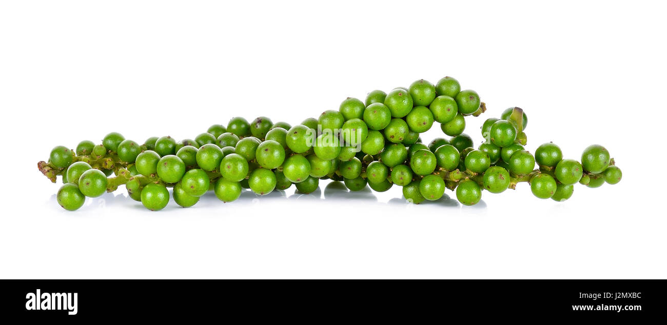 Green peppercorn isolated on the white background Stock Photo Alamy
