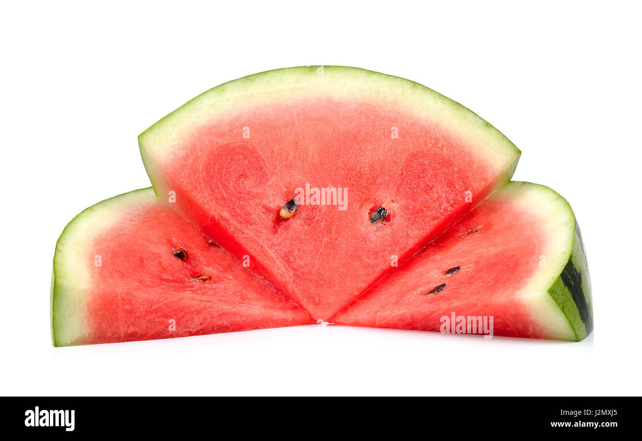 Slice watermelon isolated on white background Stock Photo - Alamy