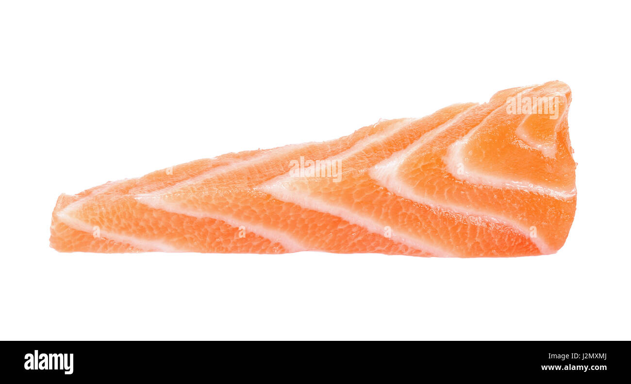 Slice salmon isolated on the white background Stock Photo - Alamy
