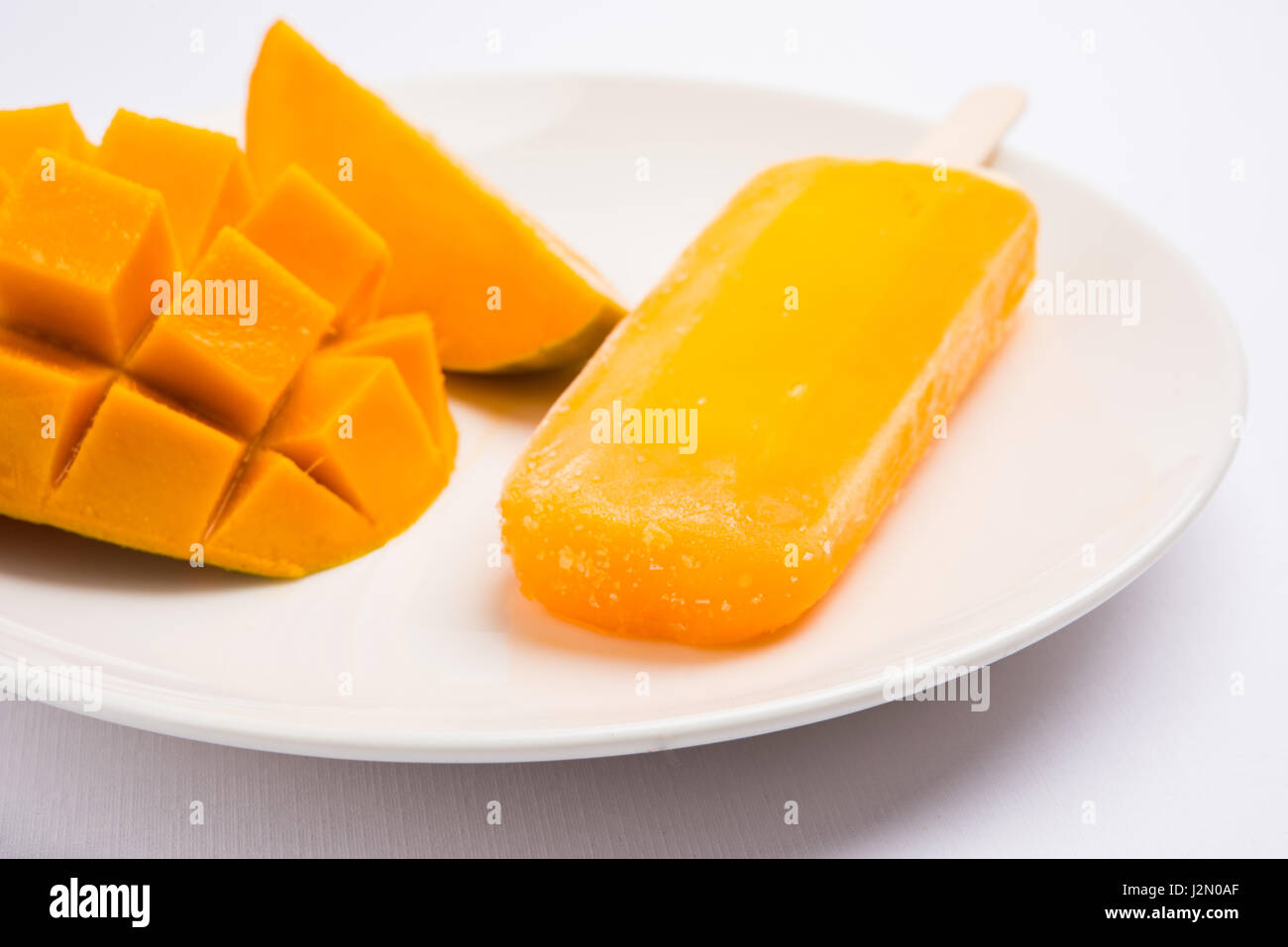 Mango Ice Candy Or Mango Ice Bar Or Kulfi Made Up Of Sweet And Tasty Alphonso Or Hapus Mangos Stock Photo Alamy