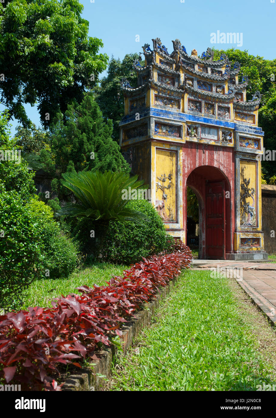 citadel gate entrance Hue Vietnam Stock Photo