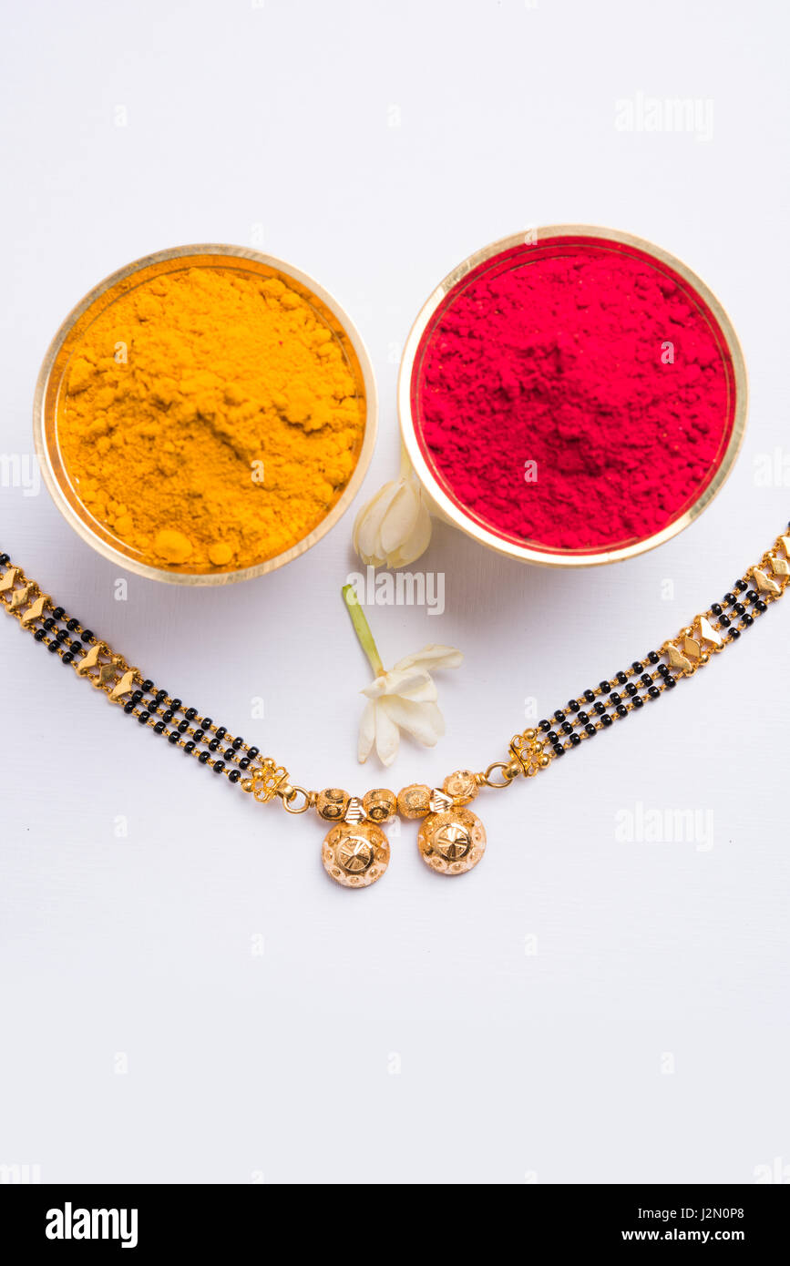 close up photo of a Mangalsutra or necklace to worn by a married