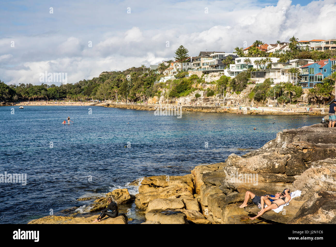 Coastal walk from Manly beach to Shelly Beach, Sydney,Australia Stock Photo