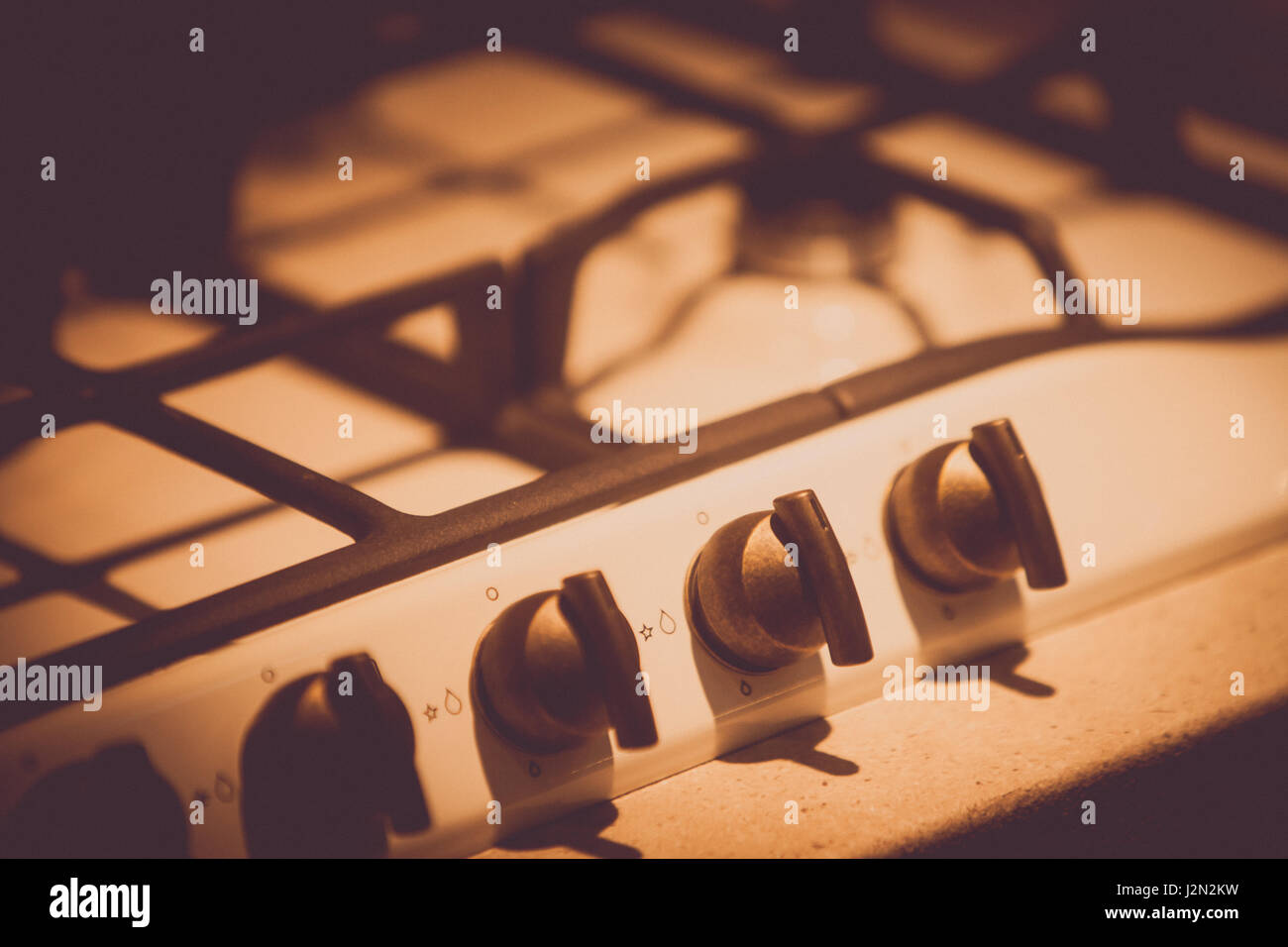 Close up image of the buttons on a stove Stock Photo Alamy