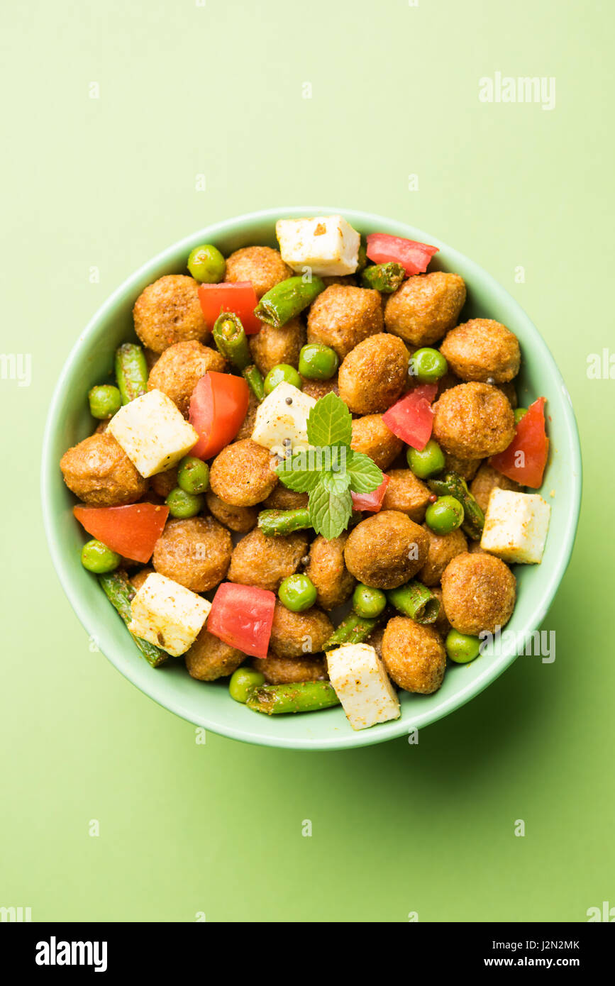 Soya chunks 65 or soya chunk fry is a healthy snack, easy to cook