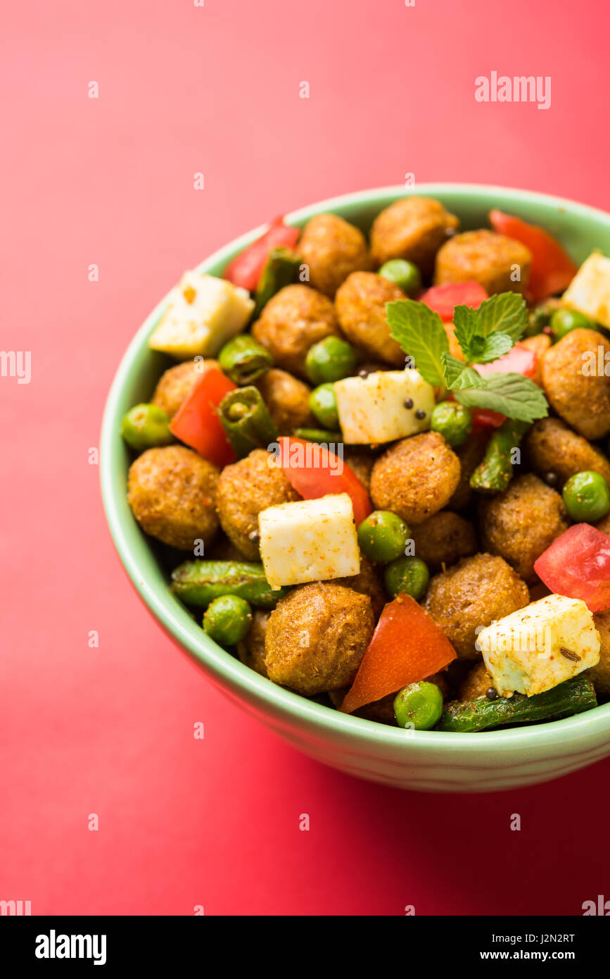 Soya chunks 65 or soya chunk fry is a healthy snack, easy to cook