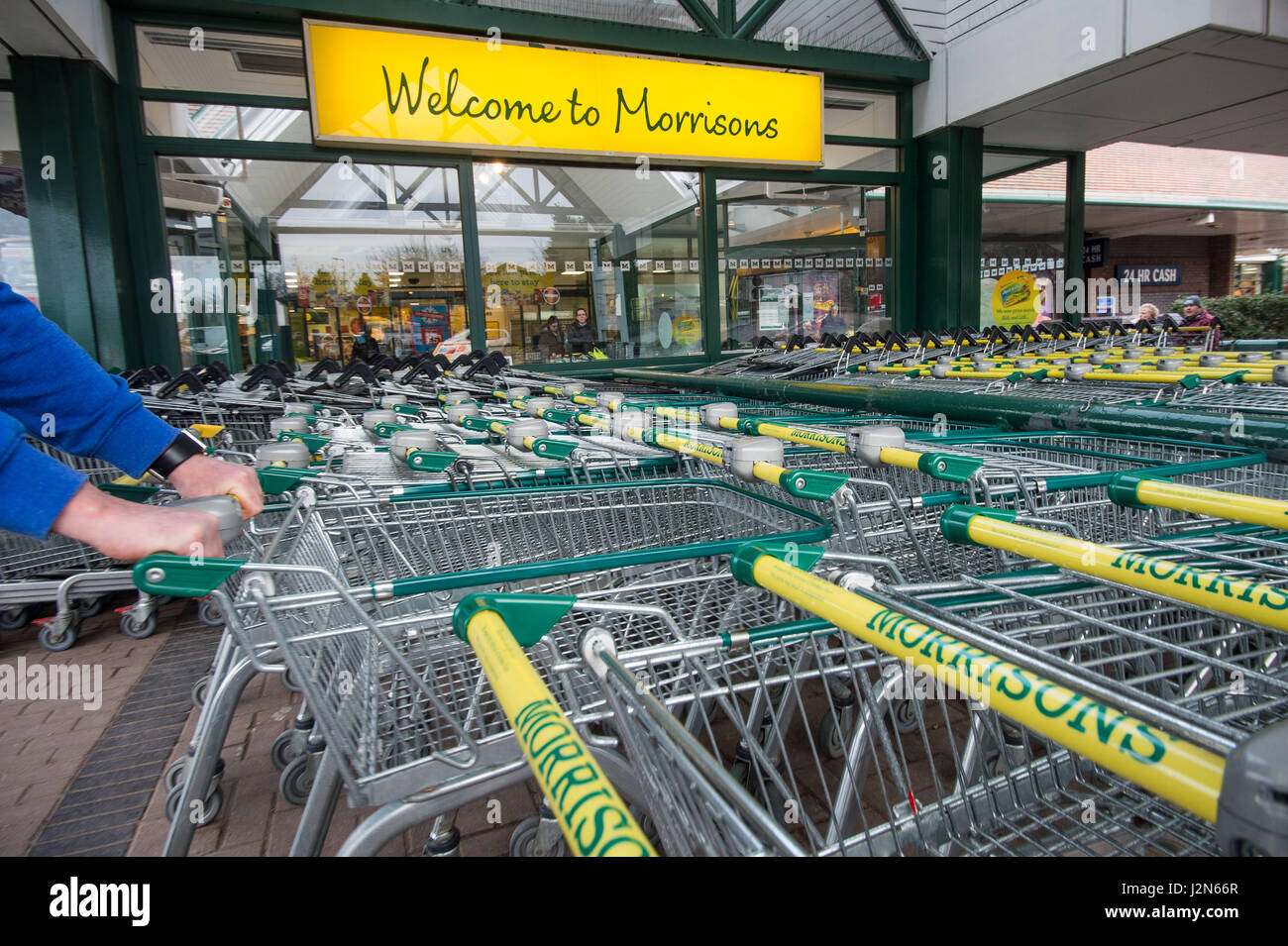 Morrisons supermarket, Oxgangs, Hunters tryst Stock Photo