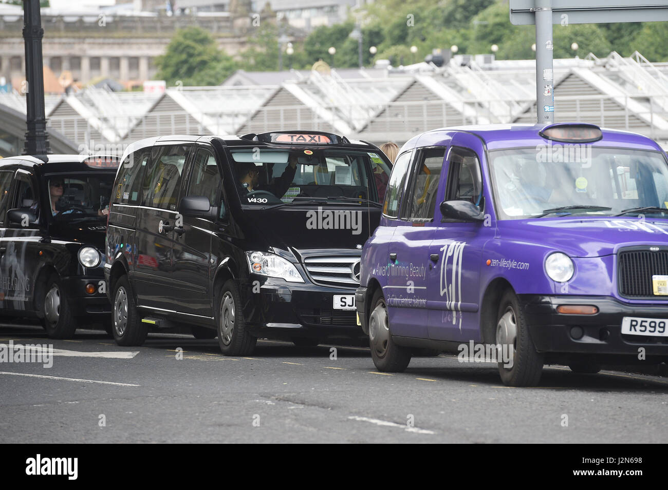 Taxi rank on Market Street Stock Photo Alamy