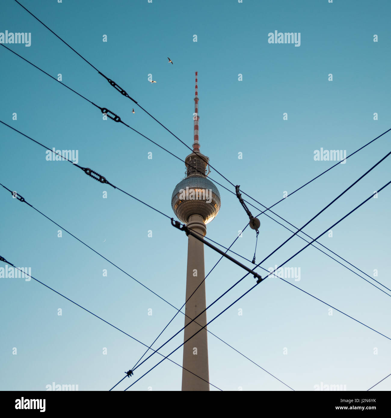 Tv tower Berlin, Television tower in Berlin Stock Photo