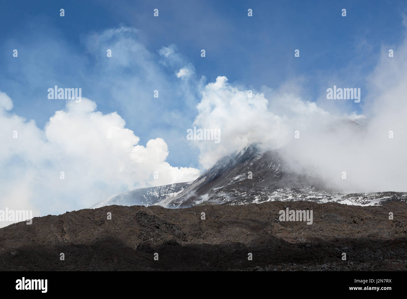 the sputter of Mt Etna Stock Photo