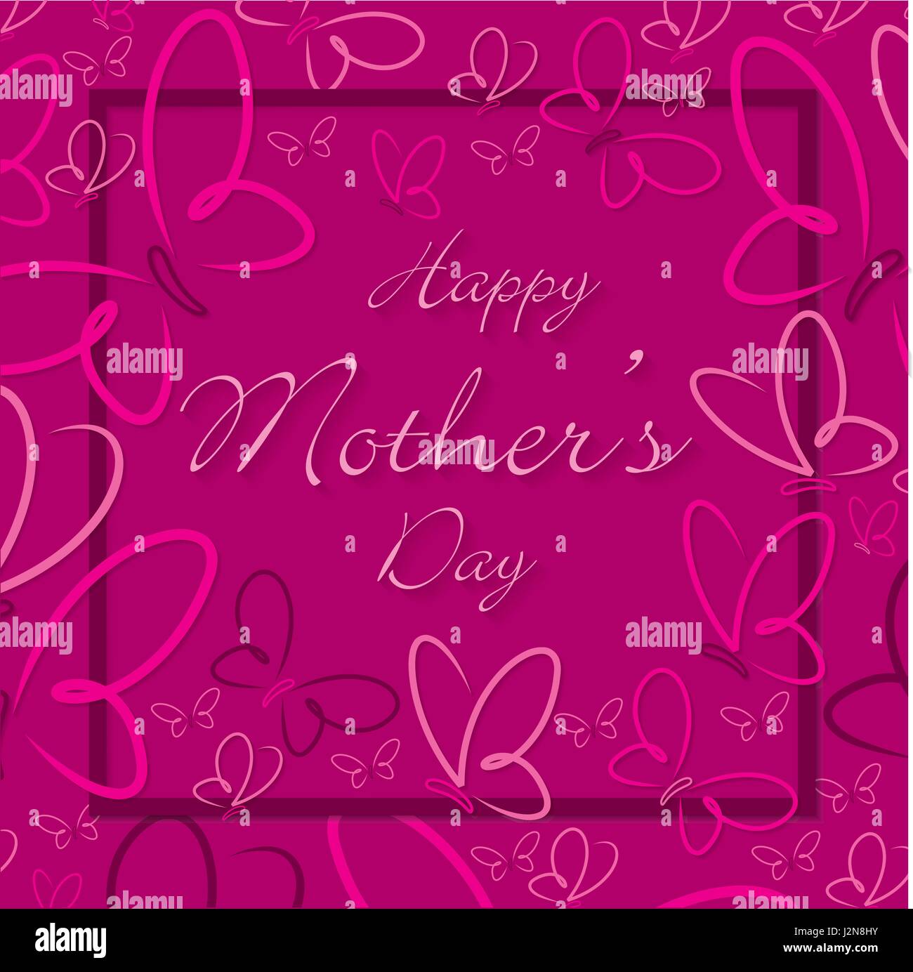 Happy Mother s Day butterfly card in format Stock Vector Image &amp; Art ...