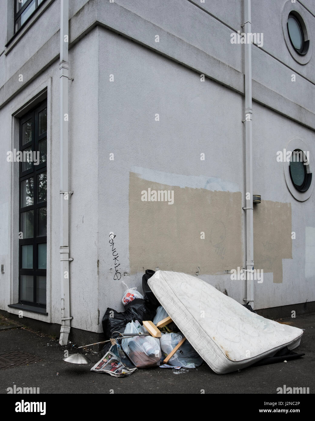 Fly tipping in Newington, South London Stock Photo