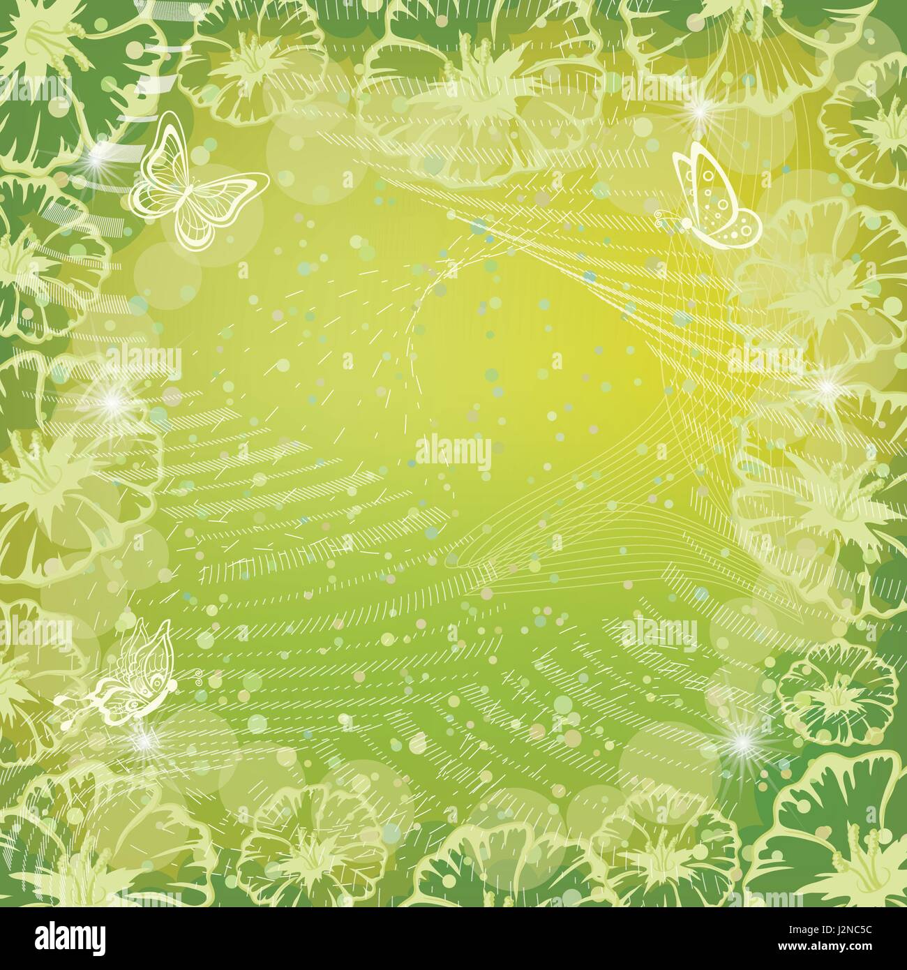 Background butterflies flowers grass Stock Vector Images - Alamy