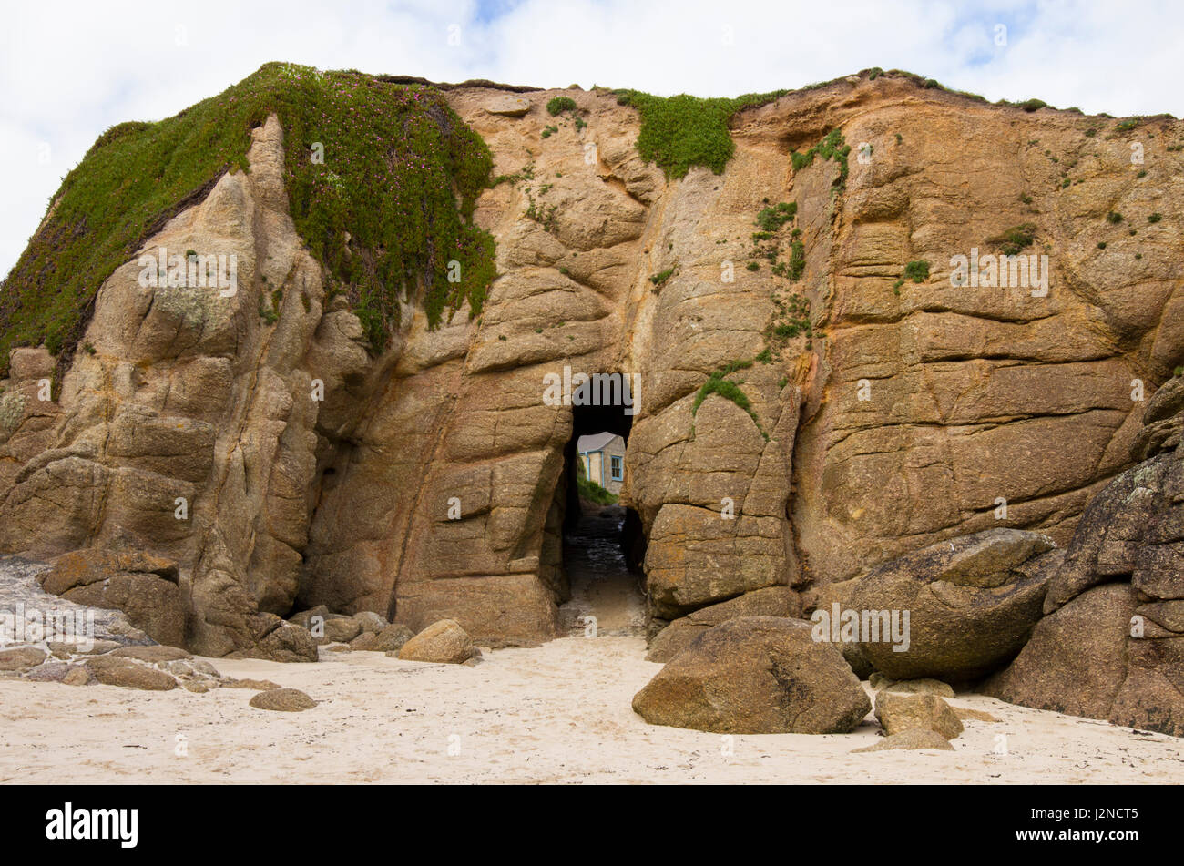 The Caves at Porthgwarra in West Cornwall Stock Photo Alamy