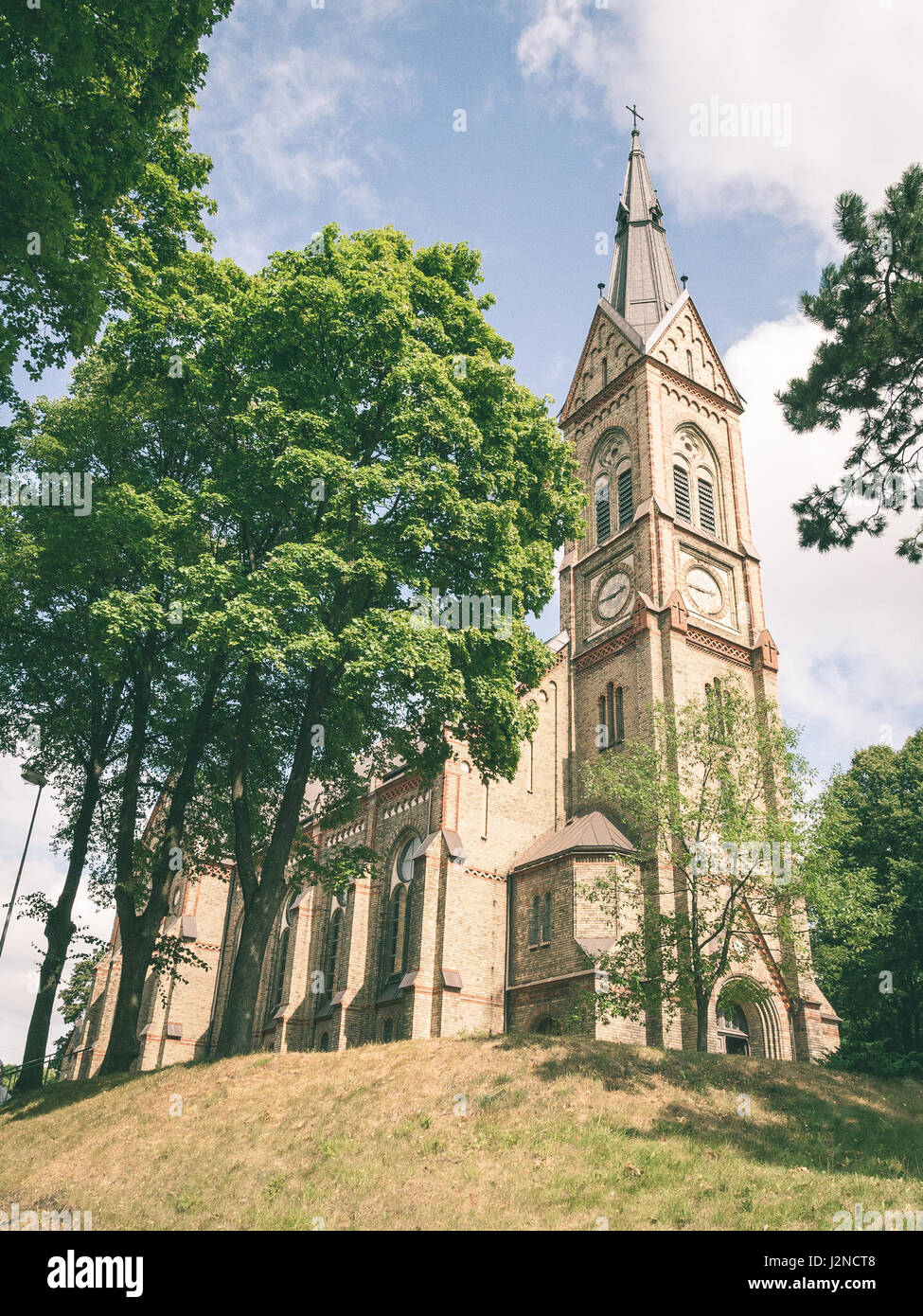 old church building details. gothic architecture and rock fundament
