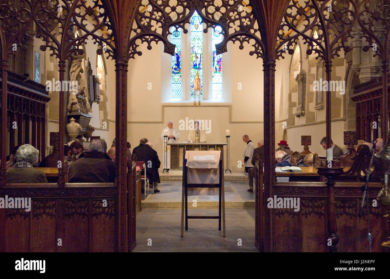 Anglo Catholic service at Sarum St.Martin church, Salisbury Stock Photo