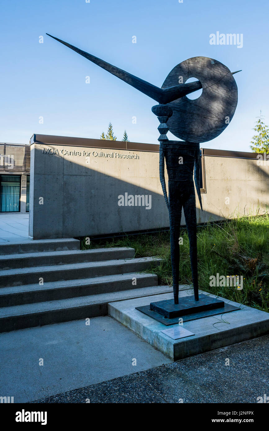 Sculpture, Museum of Anthropology Grounds, UBC, Vancouver, British Columbia, Canada. Stock Photo