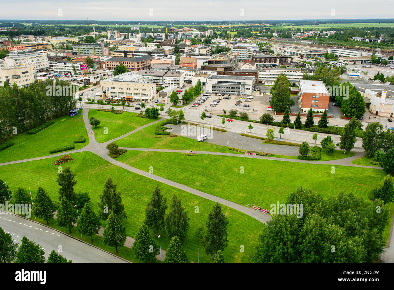 Cityscape of Seinajoki (Finland Stock Photo Alamy
