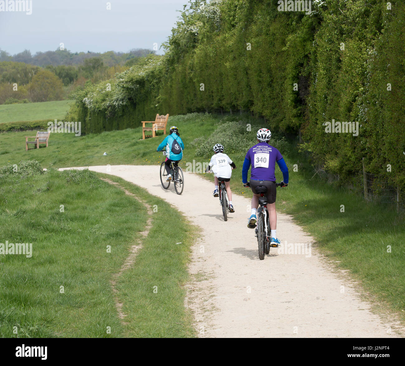 Rutland,UK,30th April 2017,Bluebell walk and cycle ride takes place in