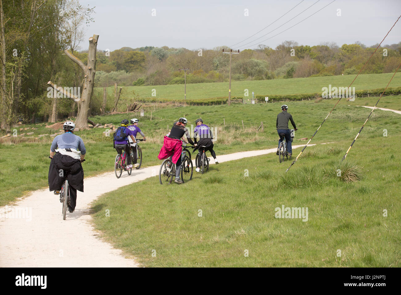 Rutland,UK,30th April 2017,Bluebell walk and cycle ride takes place in