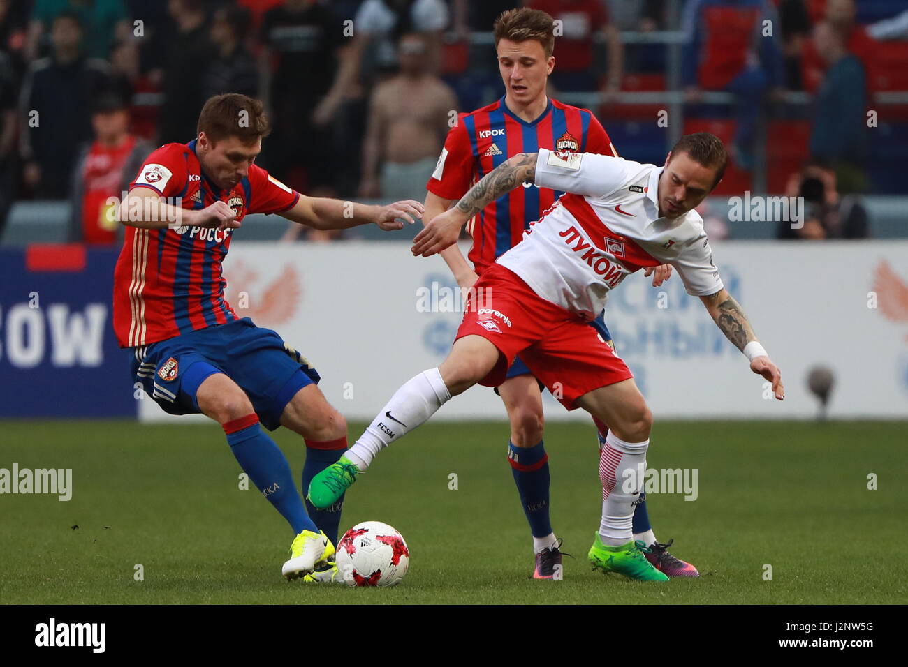 Moscow Russia 30th Apr 2017 Cska Moscow S Kirill Nababkin