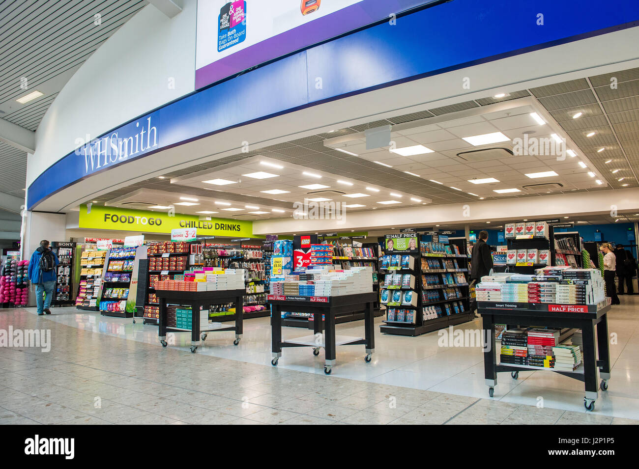 Edinburgh Airport open celebrate opening four new retail units, WH Smith, Superdrug, JD Sports
