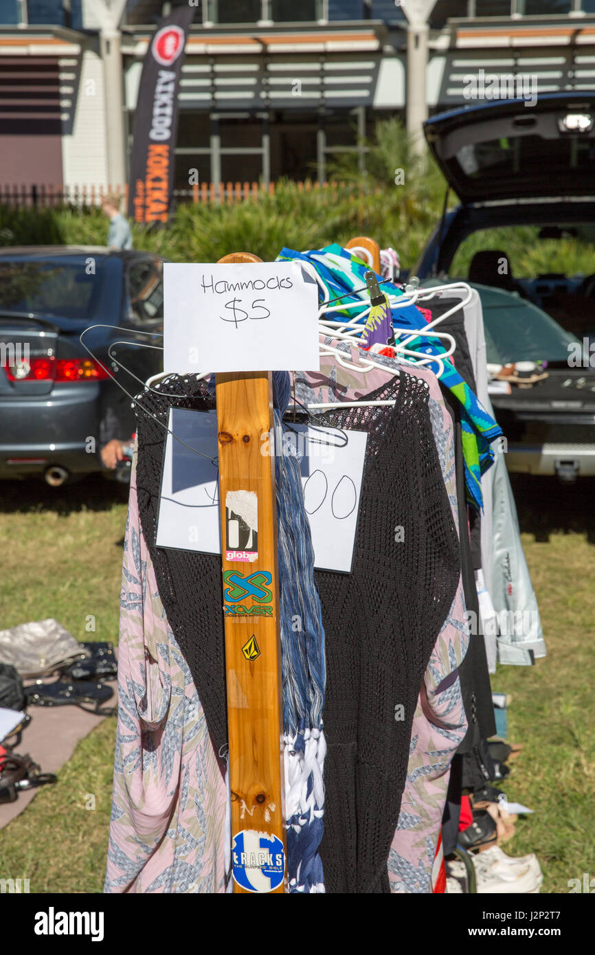 Car boot sale held in the suburb of Avalon Beach in Sydney,Australia