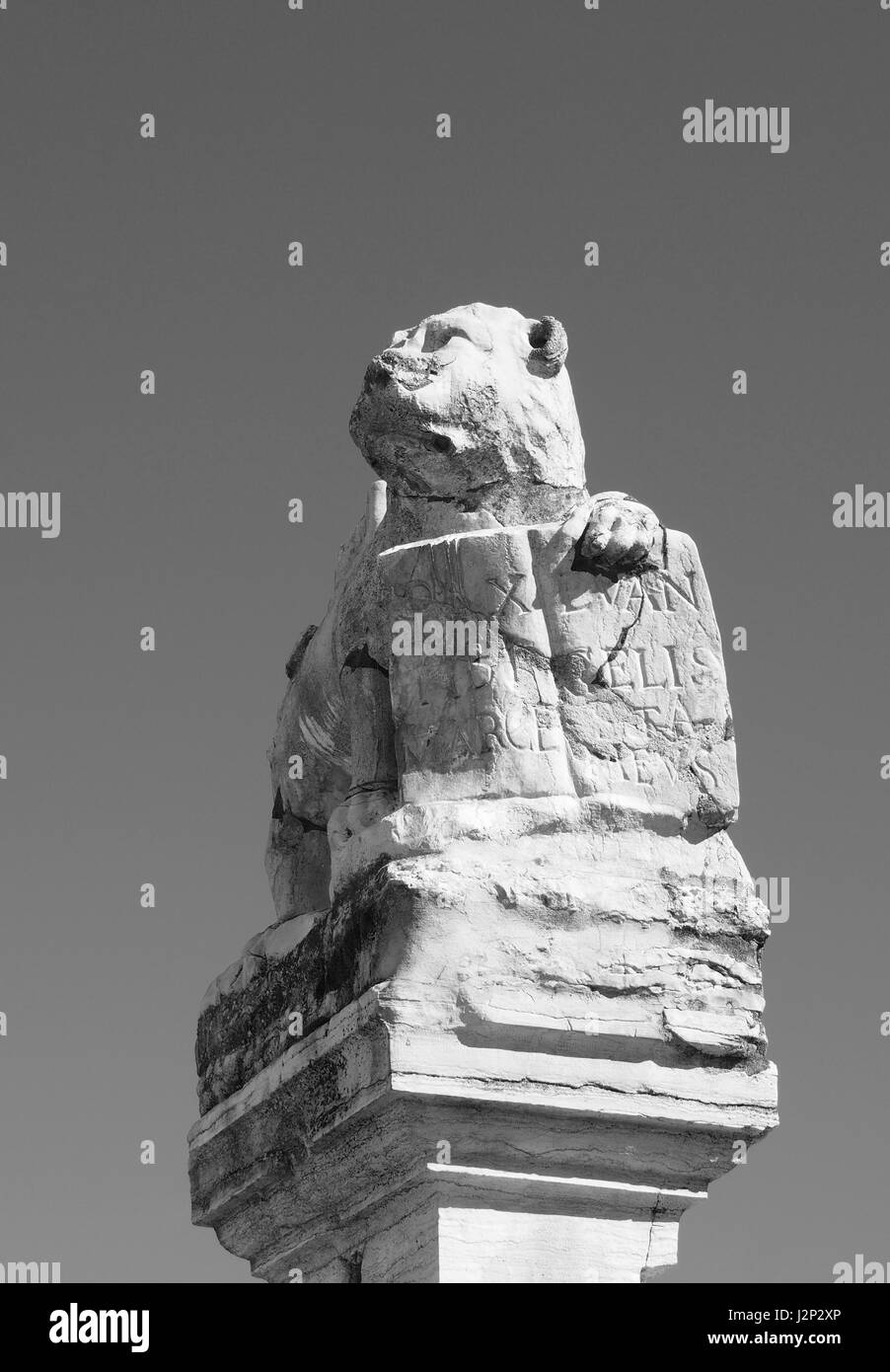 Venice statue of venetian lion saint mark Stock Photo