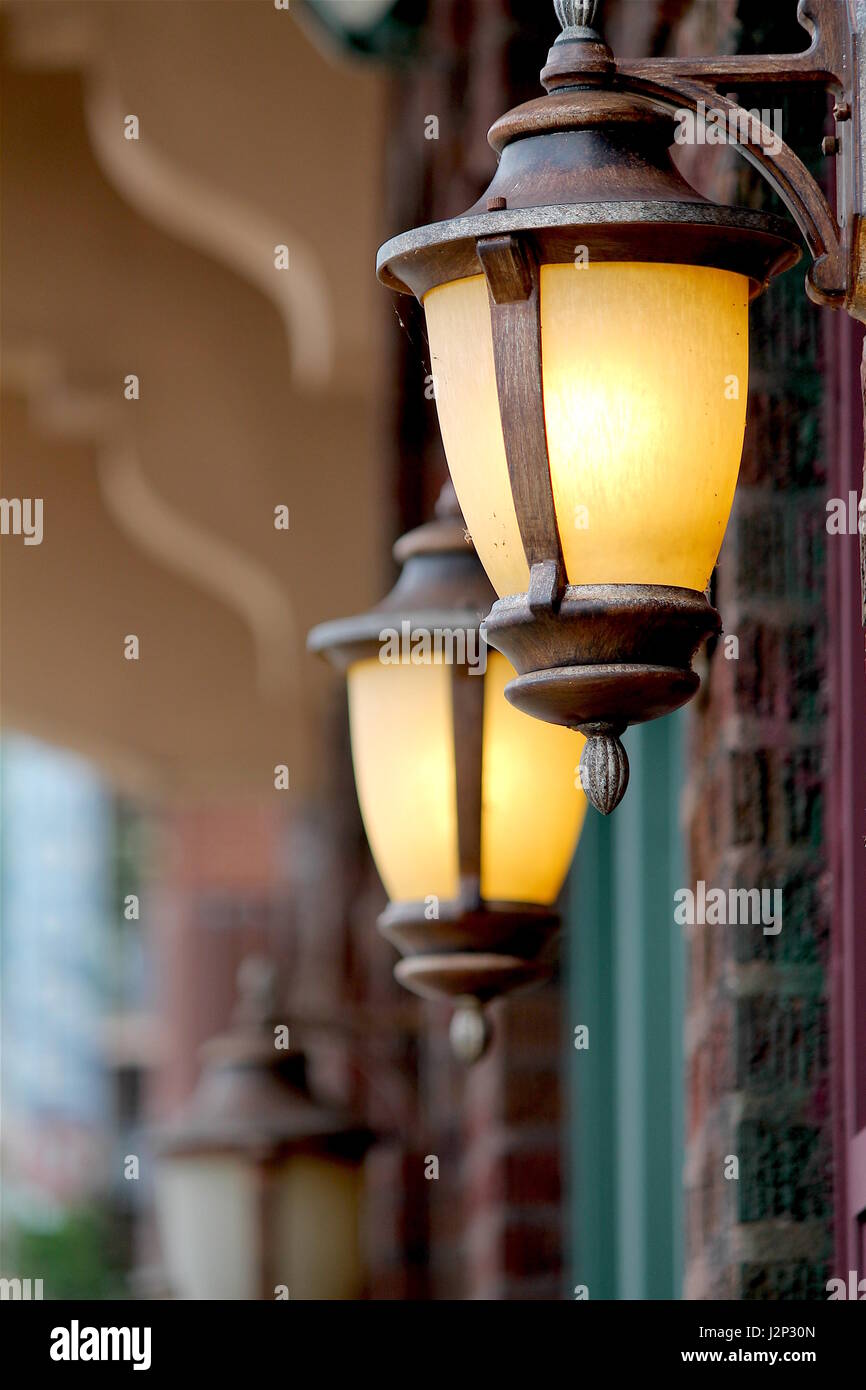 Beautiful Rustic Lantern Exterior Stock Photo