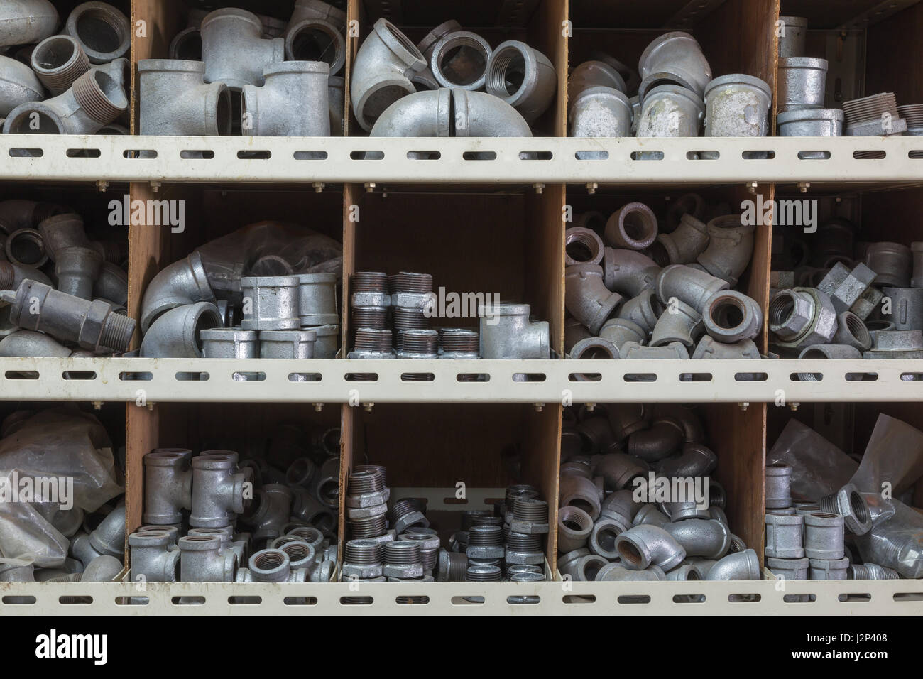 Various type of galvanized water pipe connectors Stock Photo Alamy