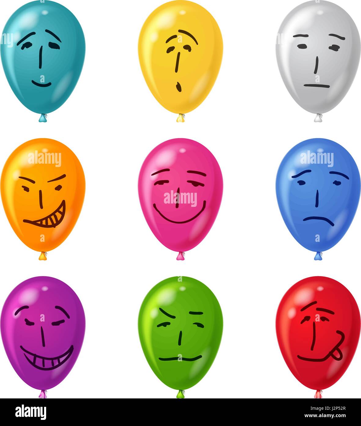 Orange Balloon Drawing Scared Face On Stock Photo 1519105115