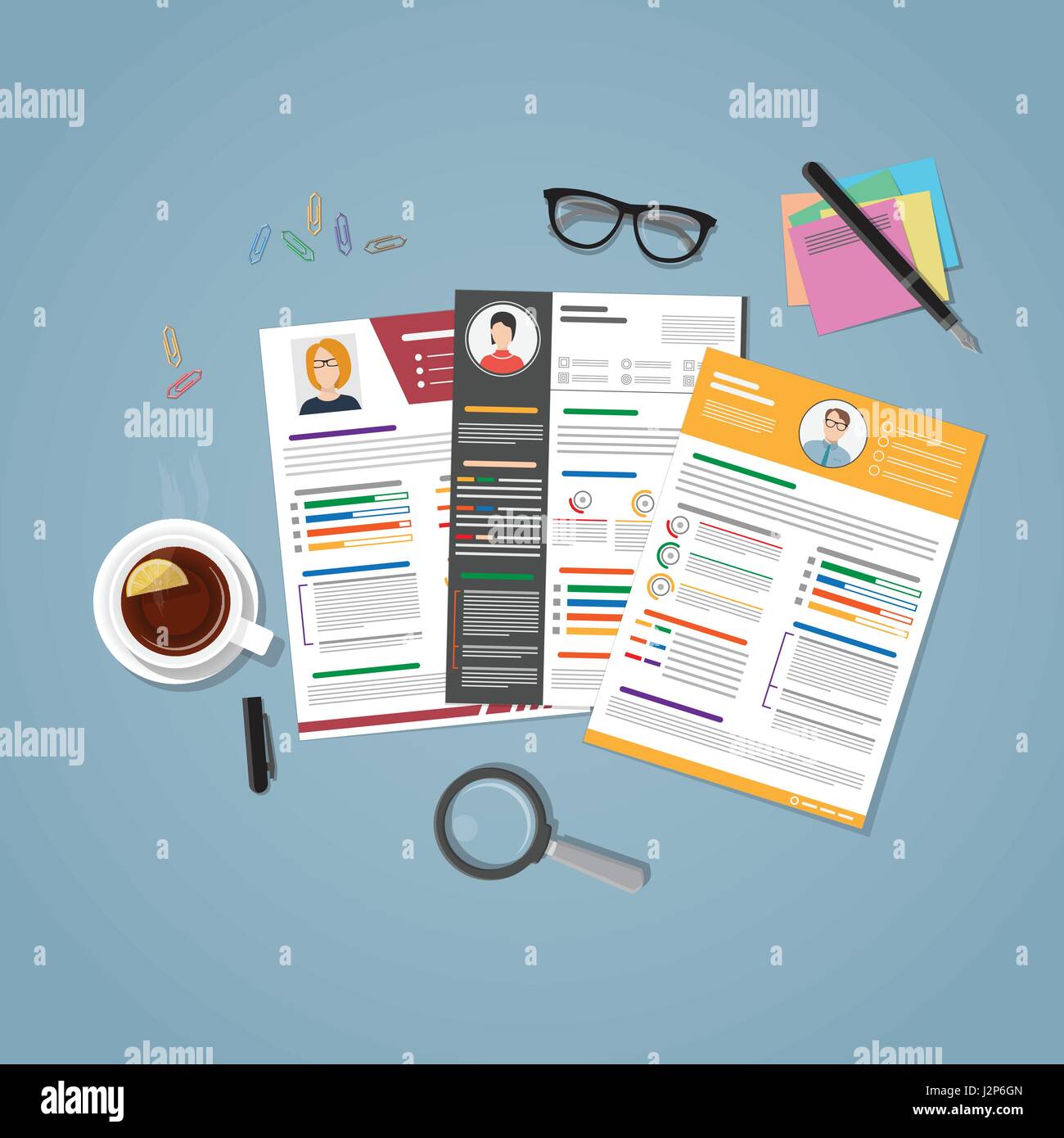 Workplace for recruitment Stock Vector
