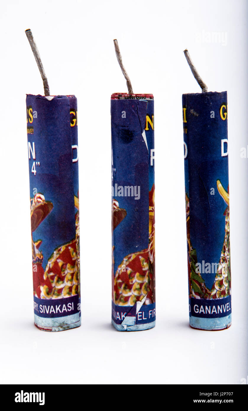 Mumbai / India 13 April 2017 fire cracker very loud sound noisy cracker