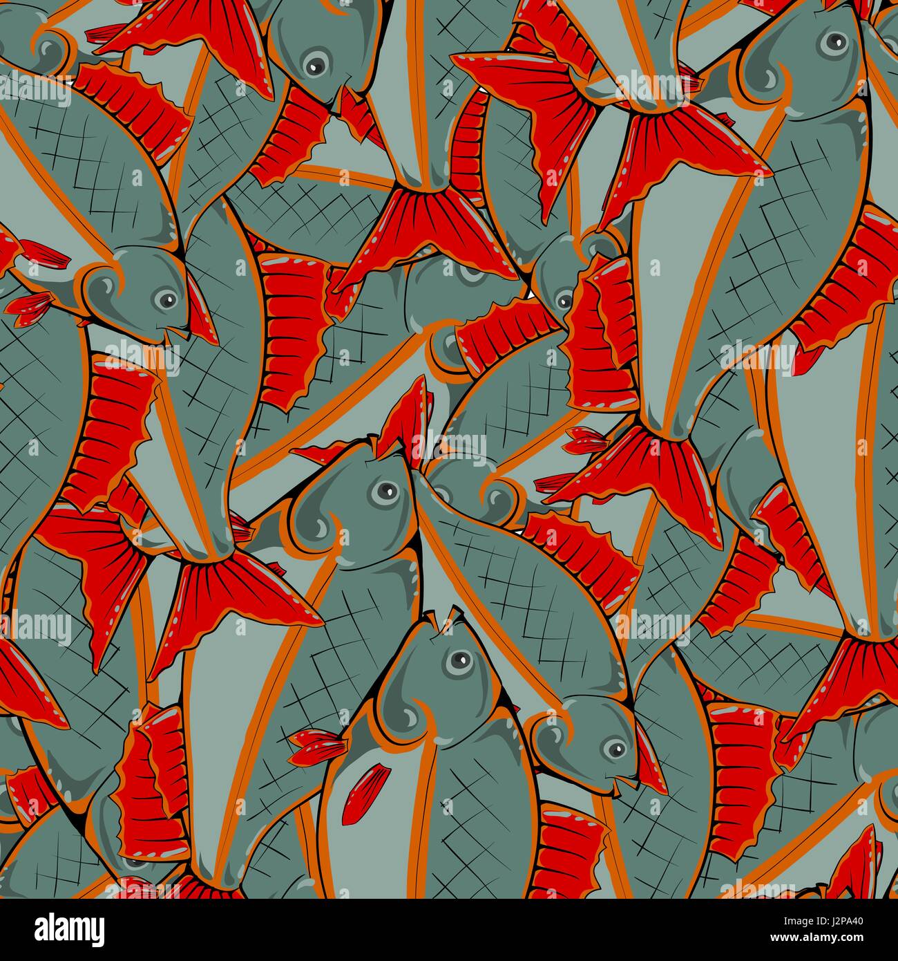 Samlesh Pattern Fish Large scale pattern Stock Vector Images - Alamy