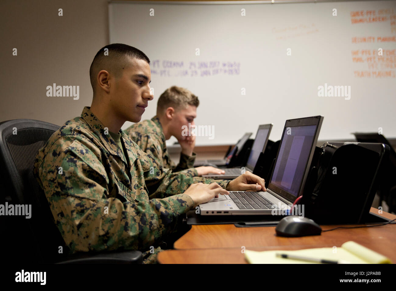 U.S. Marines assigned to Marine Corps Intelligence Schools, Navy and