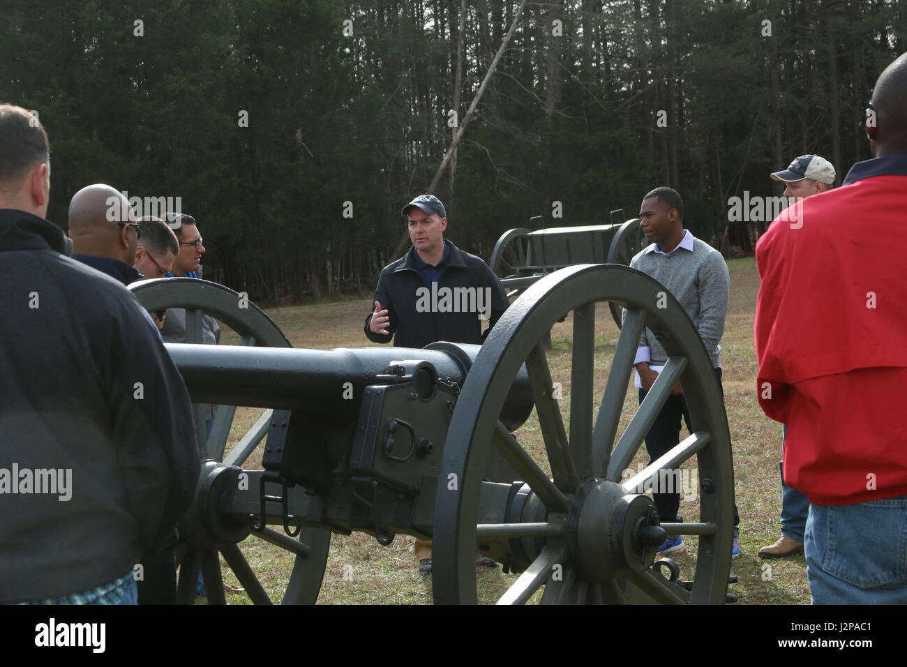 Leaders of the 18th Field Artillery Brigade conduct a staff ride at ...