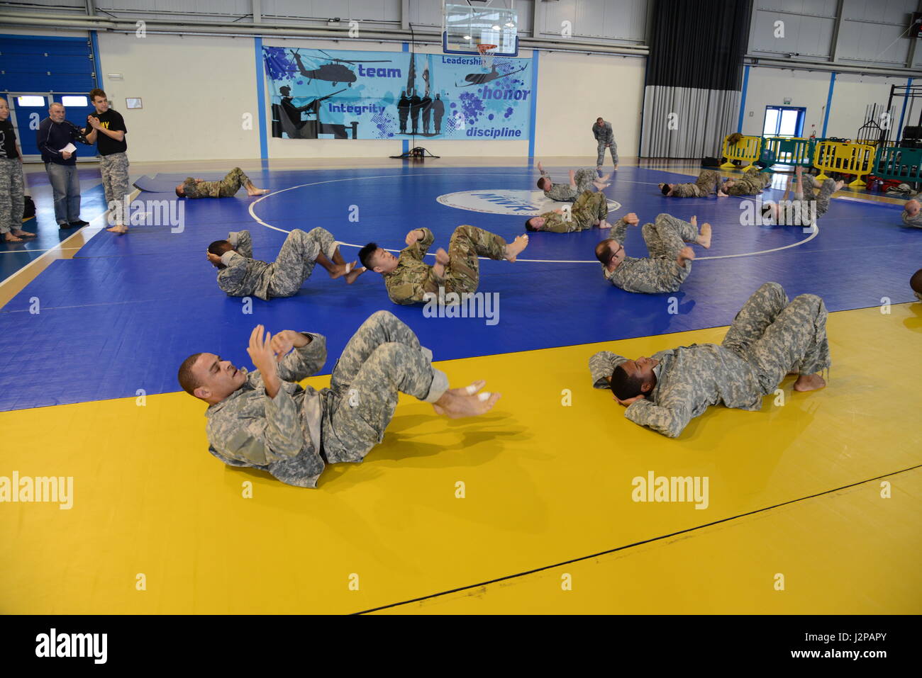 U.S. Soldiers assigned to Allied Forces North Battalion, execute a