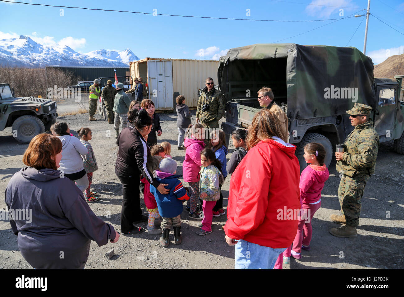 Students from Old Harbor School visit the Innovative Readiness Training