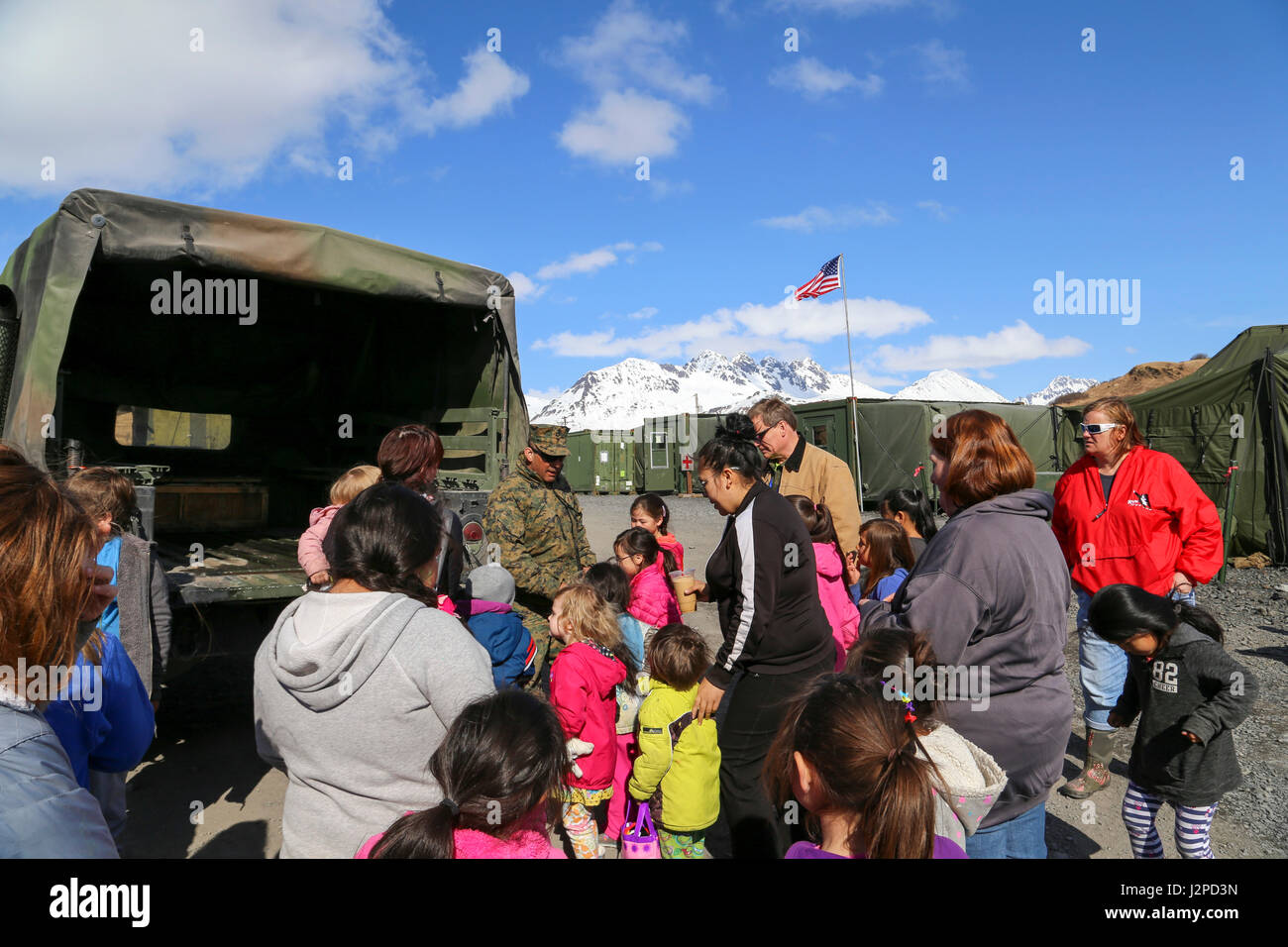 Students from Old Harbor School visit the Innovative Readiness Training