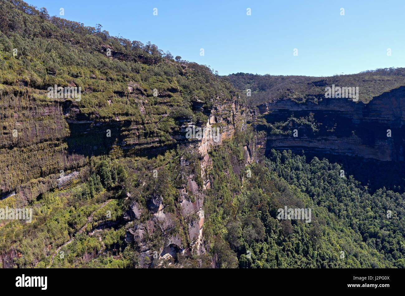 grose valley of blue mountains national park near govetts leap new south wales australia Stock Photo