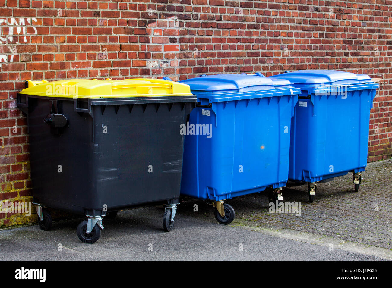 Different Colored Bins Stock Photo - Alamy
