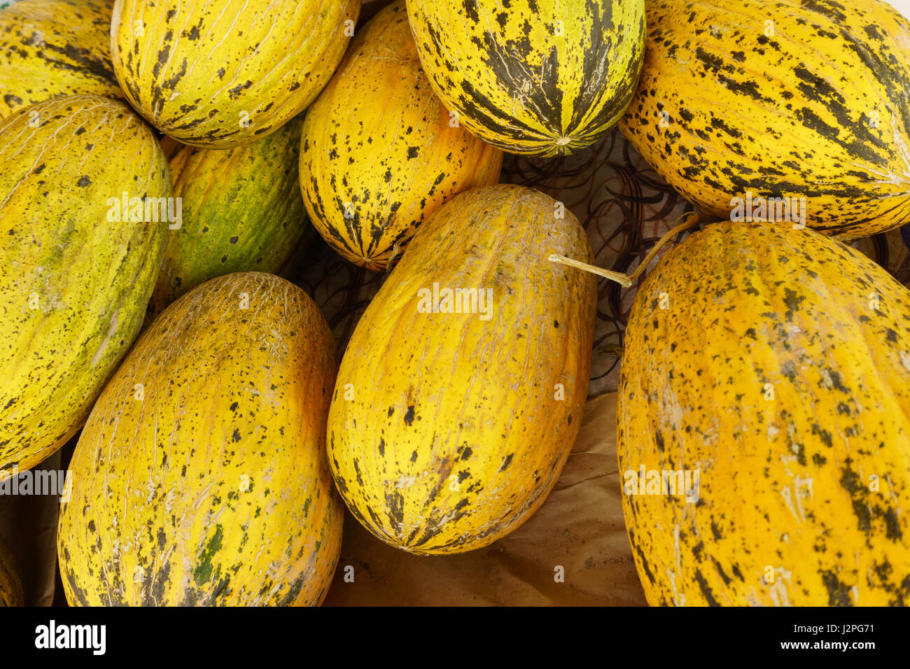 Melons on market Stock Photo Alamy