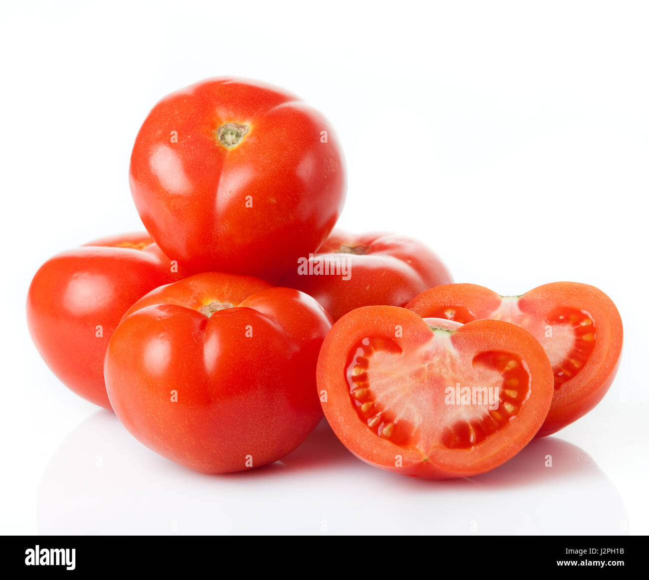 fresh tomatoes isolated on white background Stock Photo - Alamy