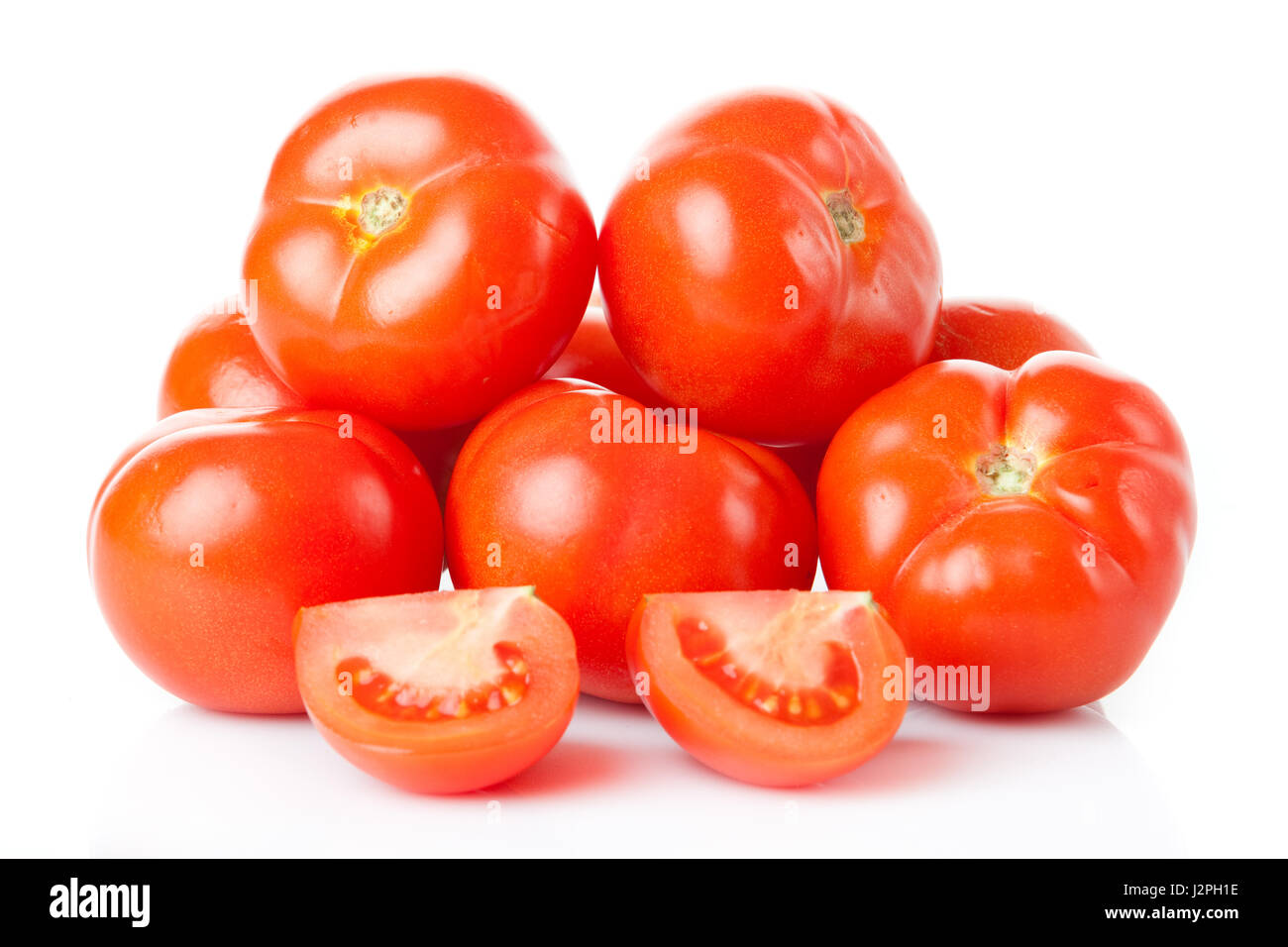 fresh tomatoes isolated on white background Stock Photo - Alamy