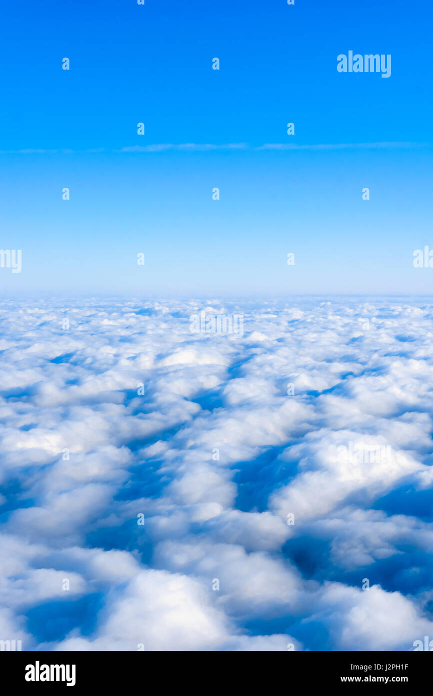 skyline view from airplane window. Clouds. Sky and clouds Stock Photo ...