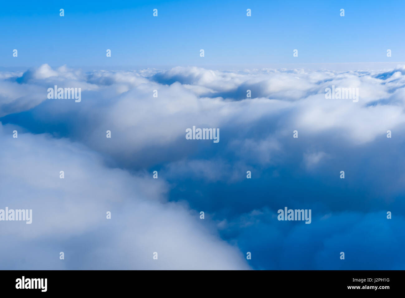 skyline view from airplane window. Clouds. Sky and clouds Stock Photo ...