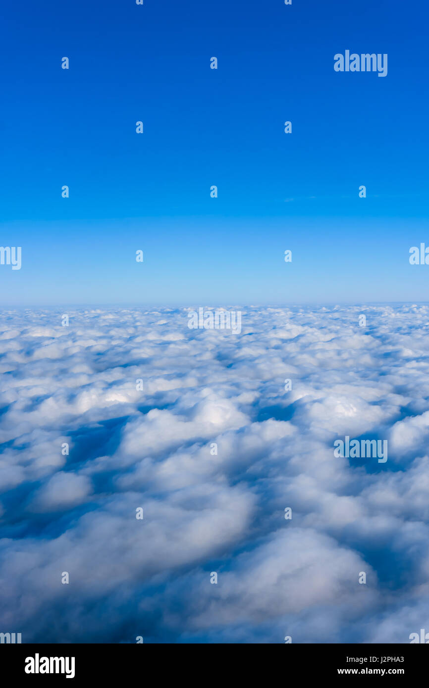 skyline view from airplane window. Clouds. Sky and clouds Stock Photo ...