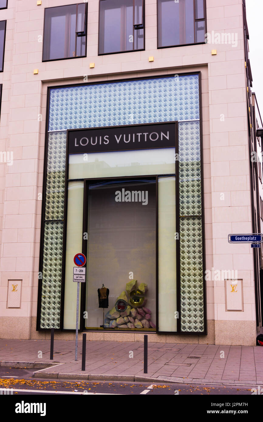 FRANKFURT, GERMANY OCTOBER 24 Louis Vuitton store on October 24, 2015 in Frankfurt, Germany