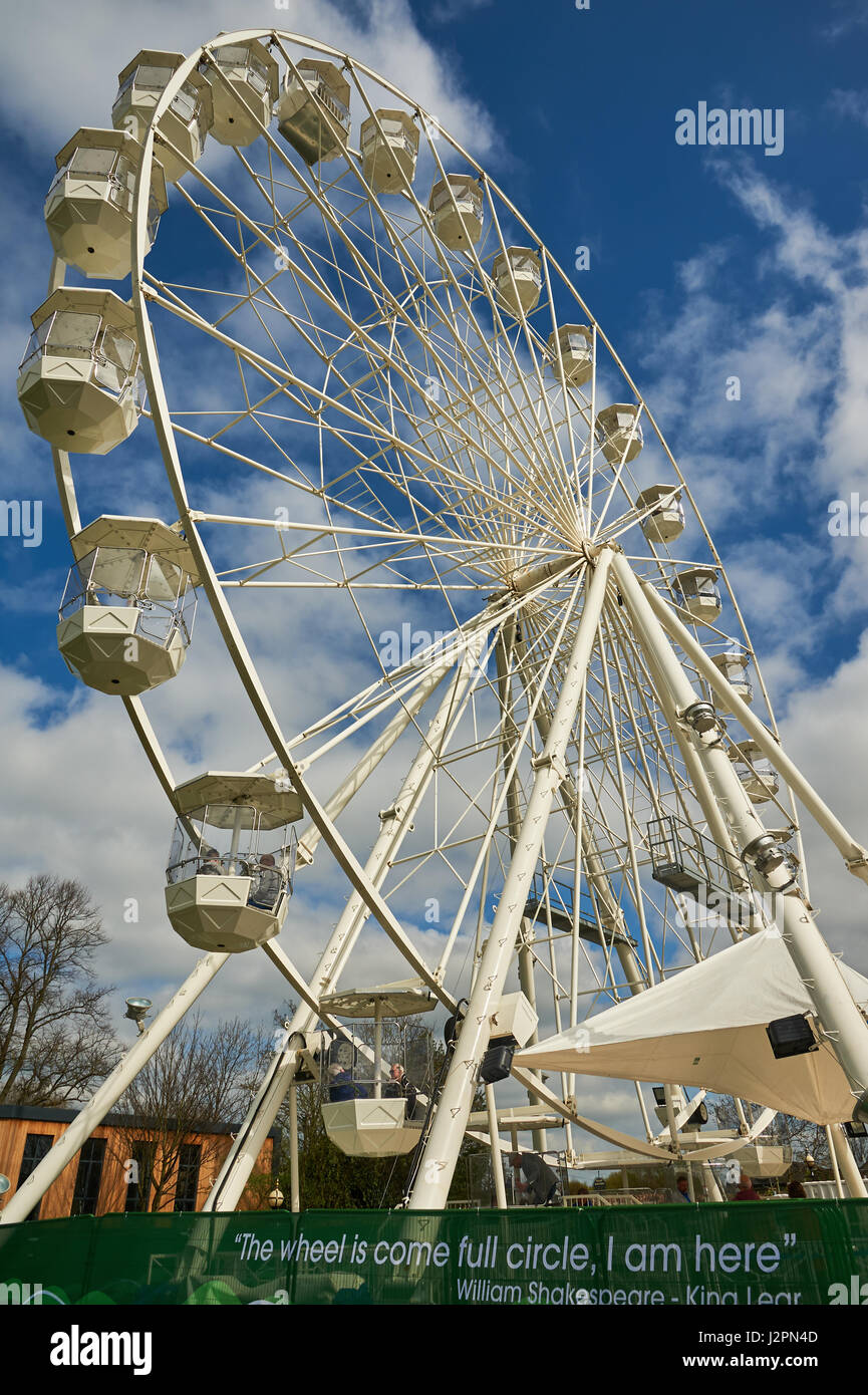 The big wheel in Stratford upon Avon, Warwickshire is a new tourist attraction for 2017. Stock Photo