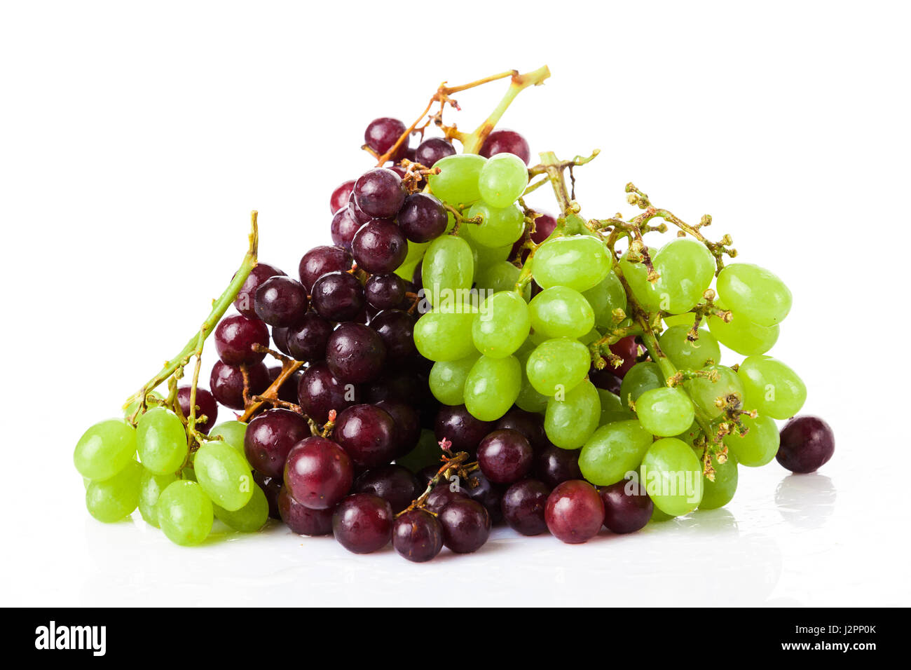 fresh rose and green grapes Stock Photo Alamy